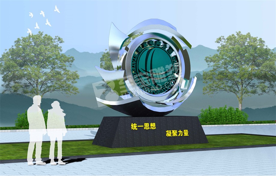 國家電網(wǎng)原創(chuàng)不銹鋼雕塑設(shè)計